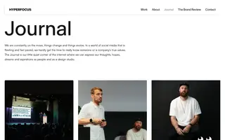 Hyperfocus homepage website preview