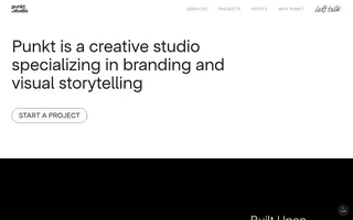 Punkt Studio homepage website preview