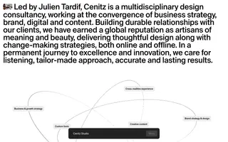 Cenitz Studio homepage website preview