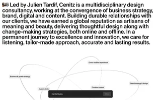 Cenitz Studio homepage website preview