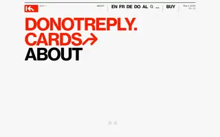 Do Not Reply homepage website preview