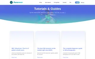 Panoraven homepage website preview