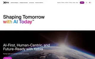 Xebia homepage website preview
