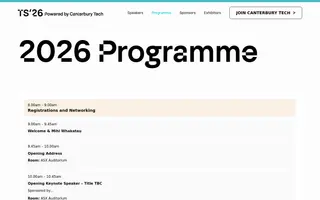 Tech Summit 2026 homepage website preview