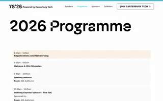 Tech Summit 2026 homepage website preview