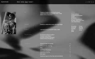 Quentin Hocdé homepage website preview