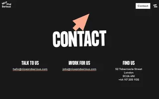 Nice and Serious homepage website preview