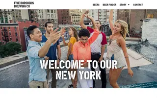 Five Boroughs Brewing Co. homepage website preview