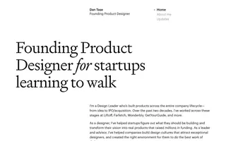 Dan Tase homepage website preview