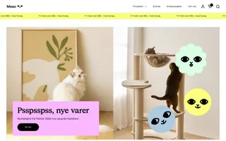 Meao homepage website preview