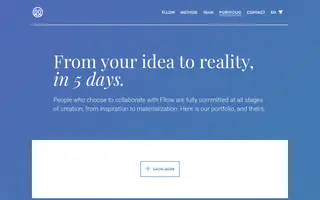 Fllow homepage website preview