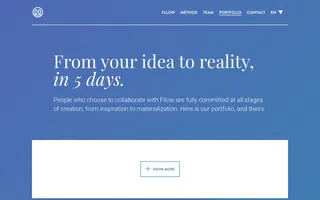 Fllow homepage website preview