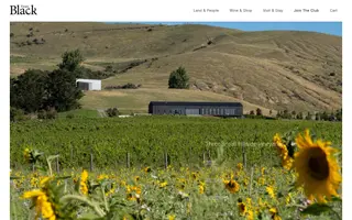 Black Estate homepage website preview