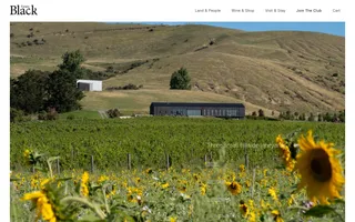 Black Estate homepage website preview