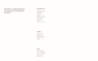 Little Places homepage website preview
