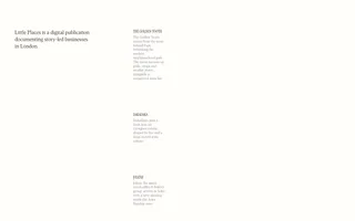 Little Places homepage website preview
