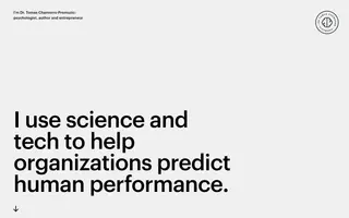 Dr. Tomas Chamorro-Premuzic homepage website preview
