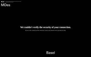 MDes Basel homepage website preview