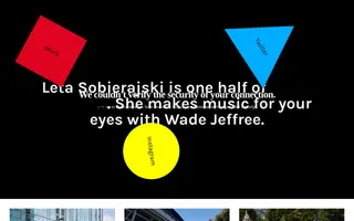 Leta Sobierajski homepage website preview