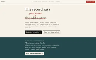 Errata homepage website preview