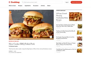 NYT Cooking homepage website preview