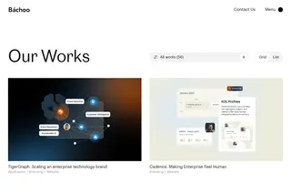 Báchoo homepage website preview