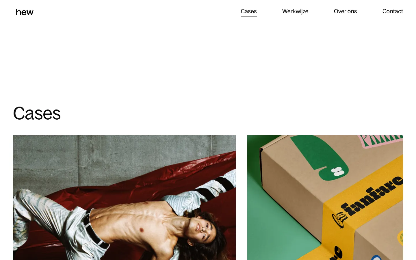 HET ECHTE WERK Portfolio desktop website screenshot