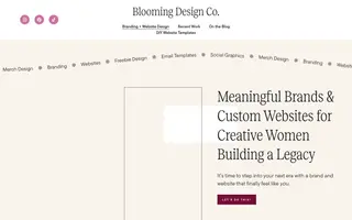 Blooming Design Co. homepage website preview
