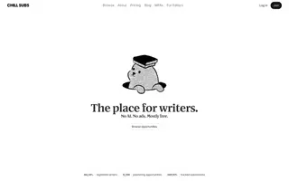 Chill Subs homepage website preview