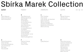Marek Collection homepage website preview