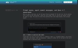 Air homepage website preview