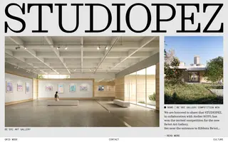 Studiopez homepage website preview