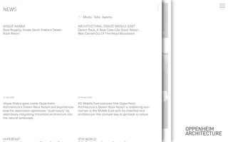 Oppenheim Architecture homepage website preview