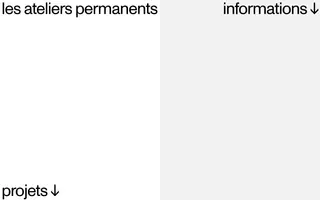 Les Ateliers Permanents homepage website preview