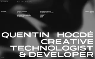Quentin Hocdé homepage website preview