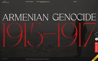 The Armenian Genocide homepage website preview