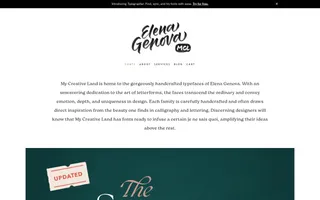 My Creative Land homepage website preview
