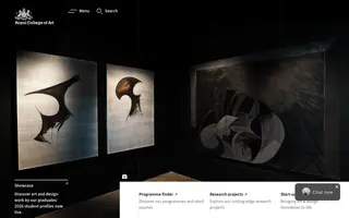 Royal College of Art homepage website preview