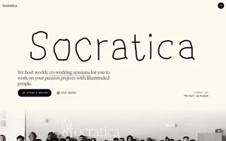 Socratica homepage website preview