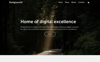 Designworld homepage website preview
