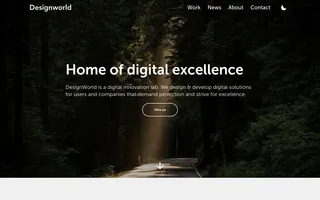 Designworld homepage website preview
