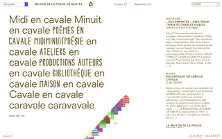 Maison de la Poésie de Nantes homepage website preview