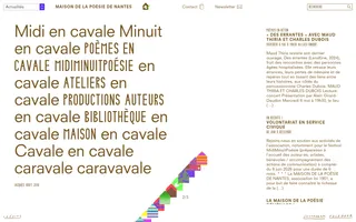 Maison de la Poésie de Nantes homepage website preview