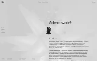 Sciencewerk homepage website preview